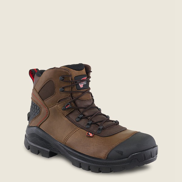 Red Wing Iş Botu Erkek - Crv™ - 6-Inch Soft Toe - Kahverengi/Siyah - 38MIHGPFR